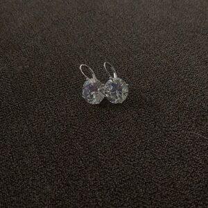 Elegant Silver Crystal Earrings